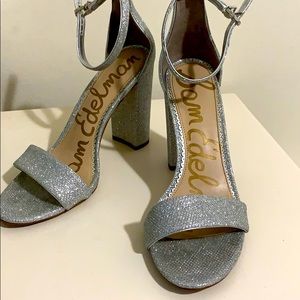 Sam Edelman Silver Yaro Block Heels